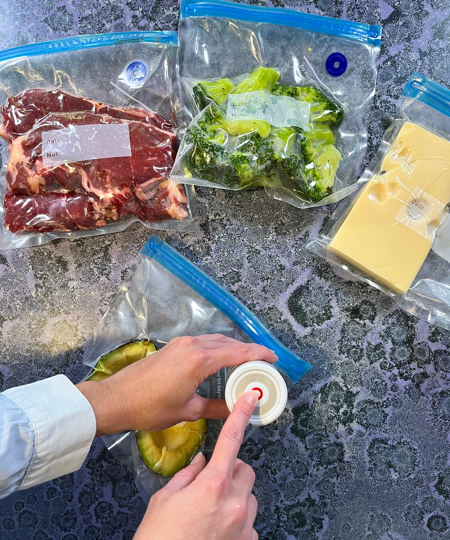Scelleuse sous vide et sacs de conservation